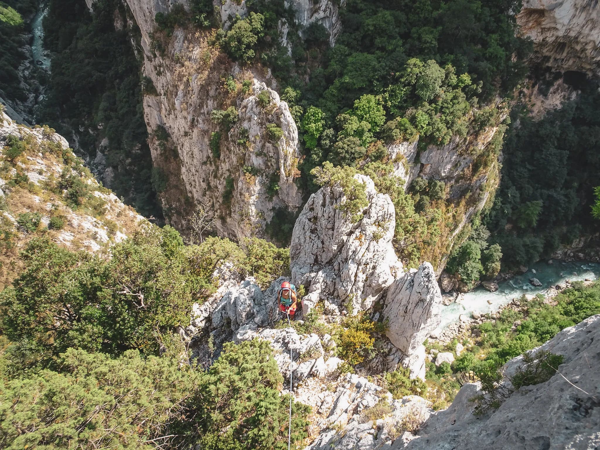 Climb the impressive cliffs and enjoy the breathtaking views over the verdant Gorges du Verdon.