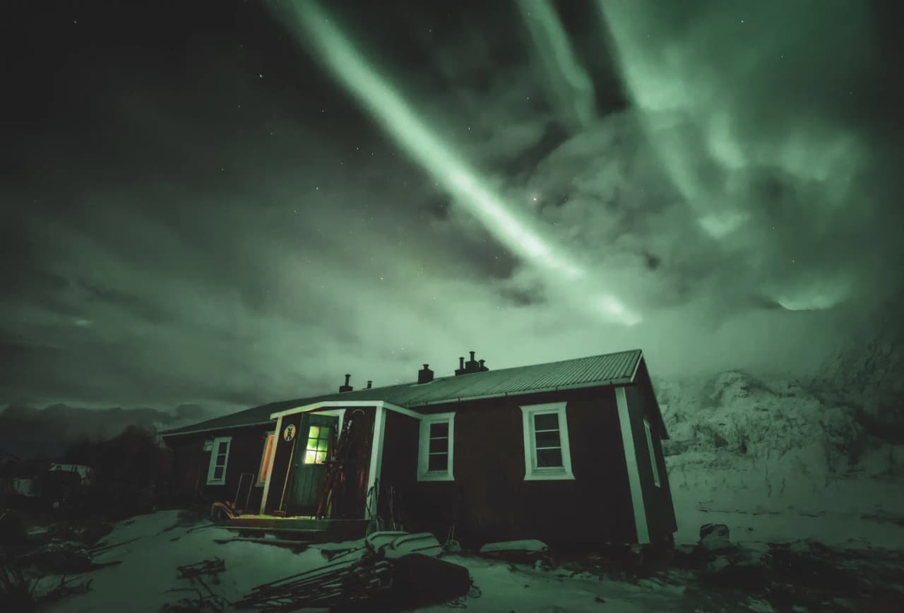 A cosy home under the northern lights, in the heart of wild Lapland.