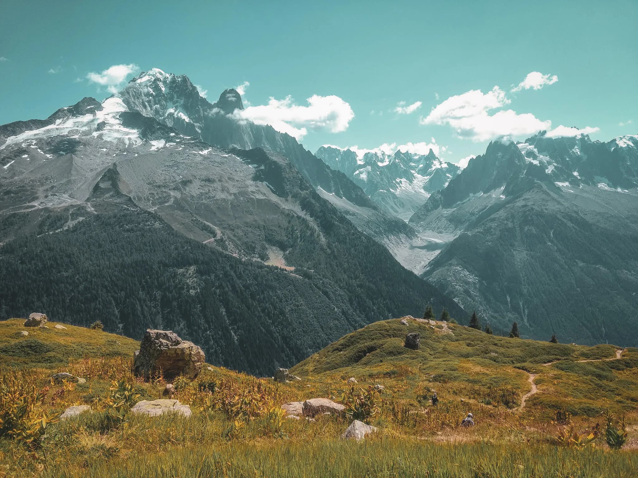 Magnifique photo du lac blanc, prise lors d'un tour du mont blanc en 10 jours.