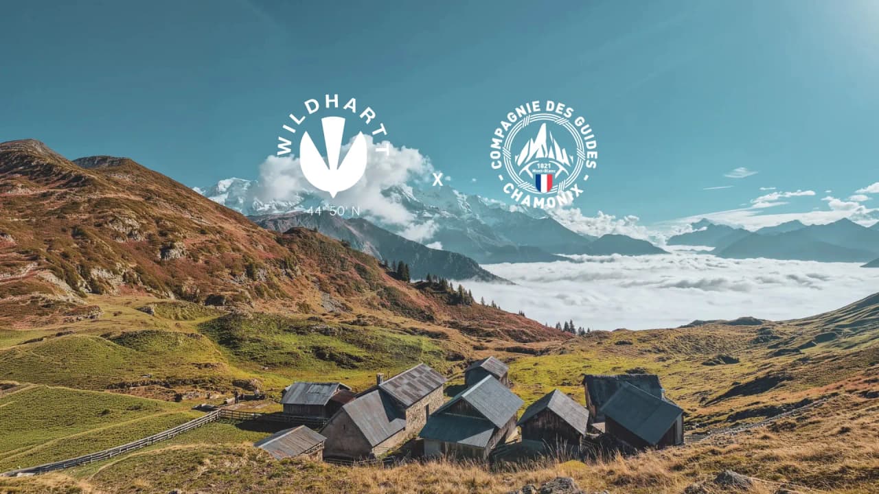 Spectaculair Alpenlandschap met bergen, wolken en rustieke chalets.