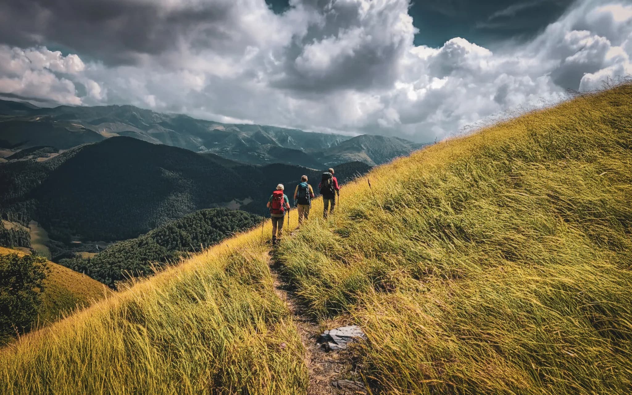 Randonnée magnifique dans les Pyrénées, avec des vallées verdoyantes et des montagnes majestueuses.