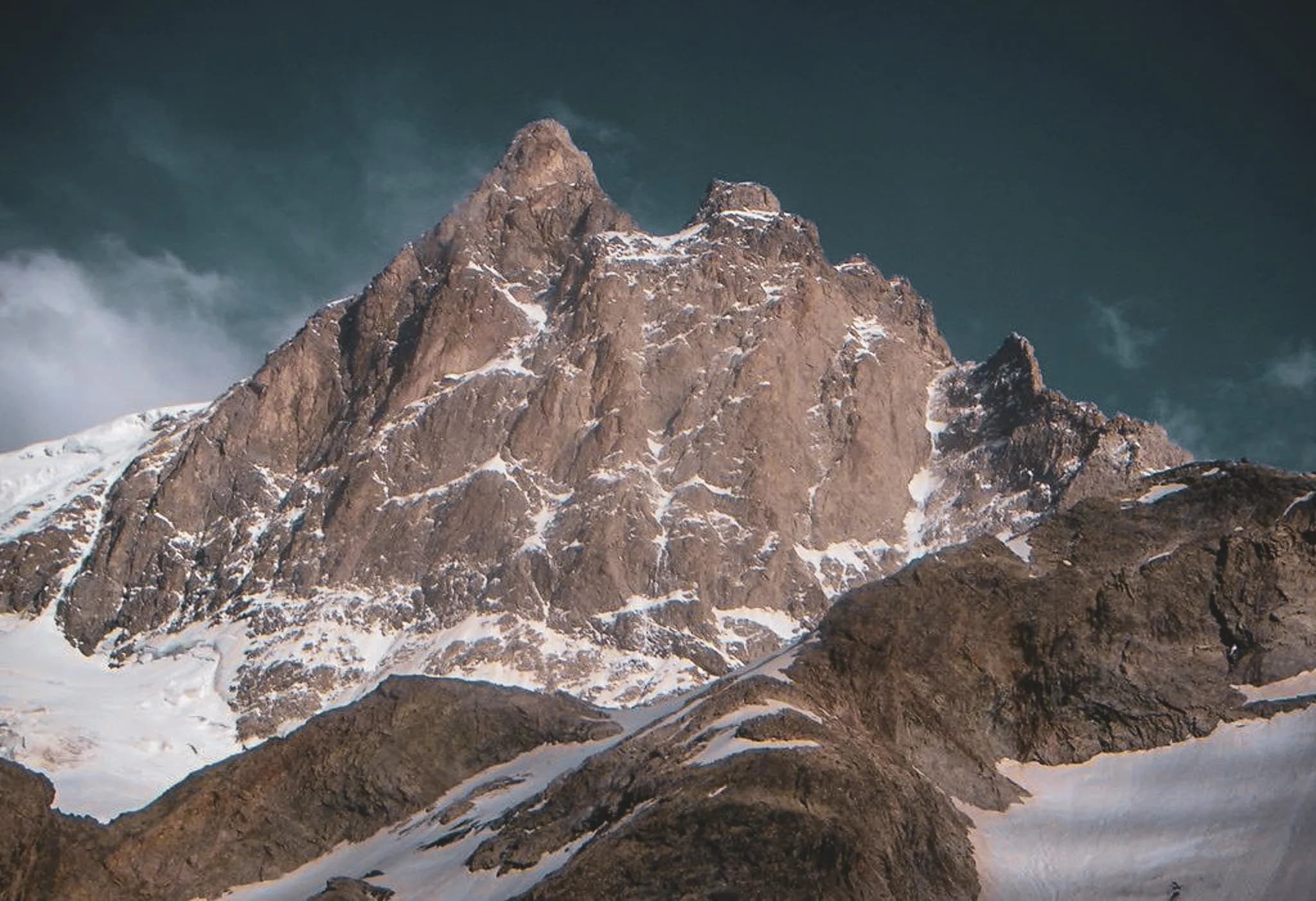 Foto van koningin Meije in de Ecrins.