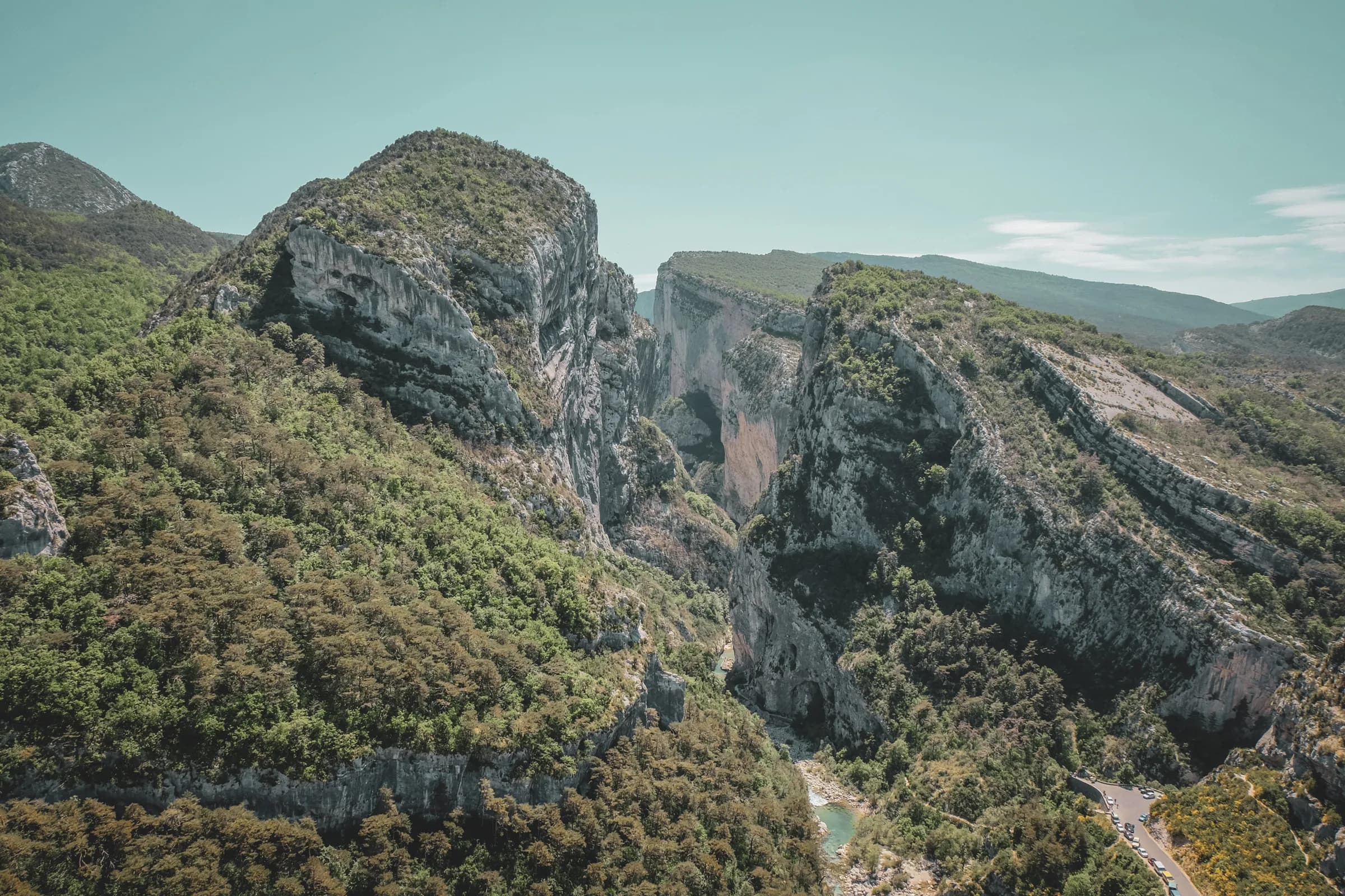 the verdant cliffs of the Gorges du Verdon