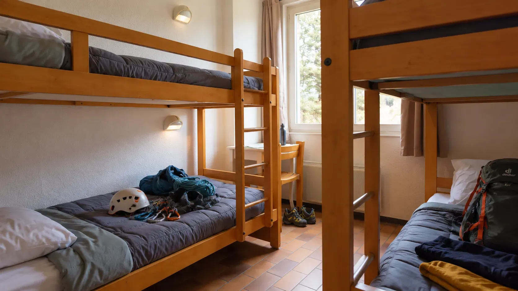 Chambres confortables en bois, idéalement situées pour l'escalade dans le Verdon. Ambiance conviviale.