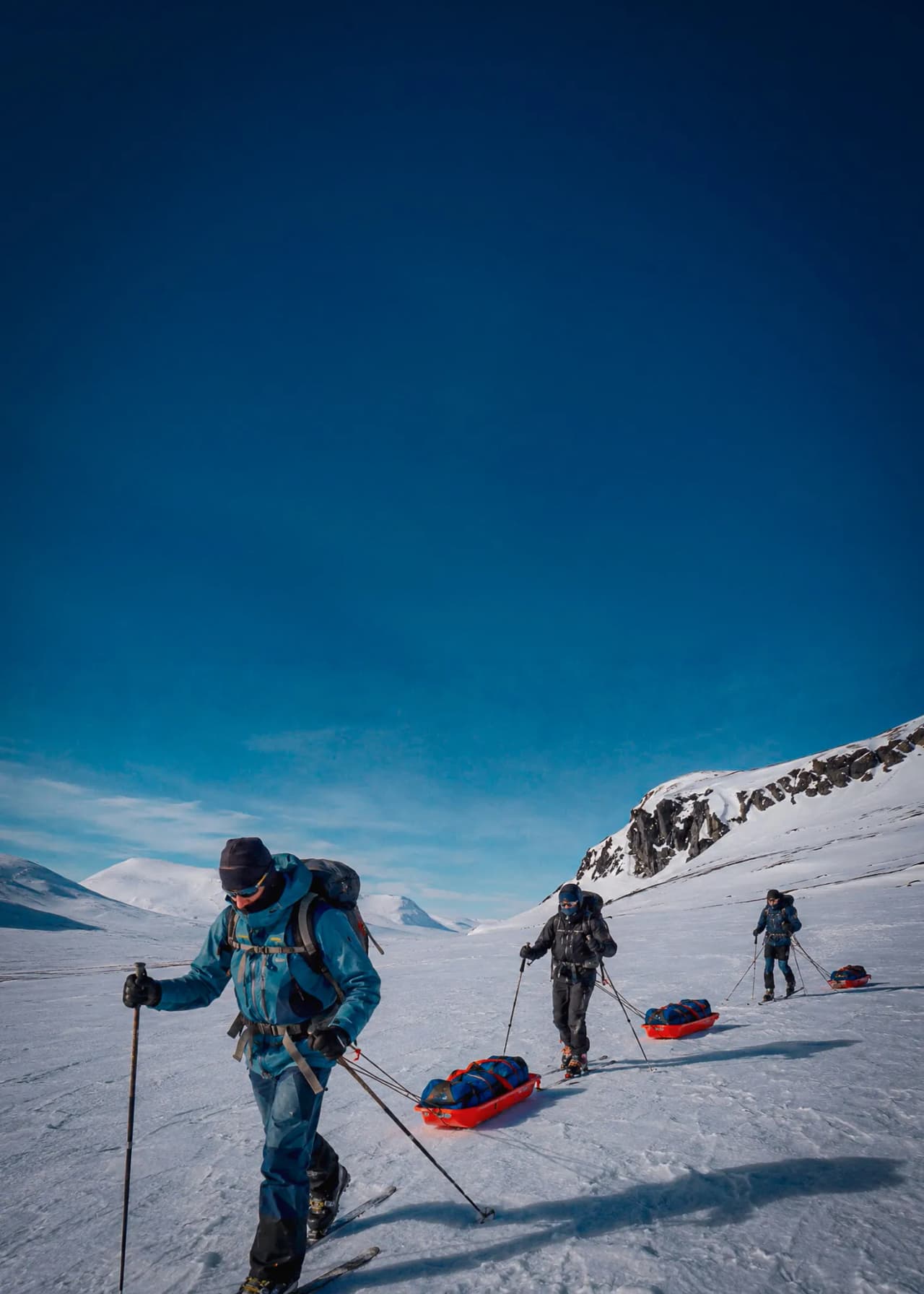 Crossing Swedish Lapland on nordic skis with pulka