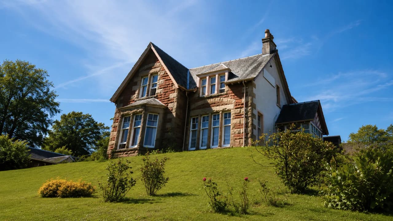 Een charmant, zonnig Schots huis omgeven door groen, ideaal voor een uitstapje naar de Hooglanden.