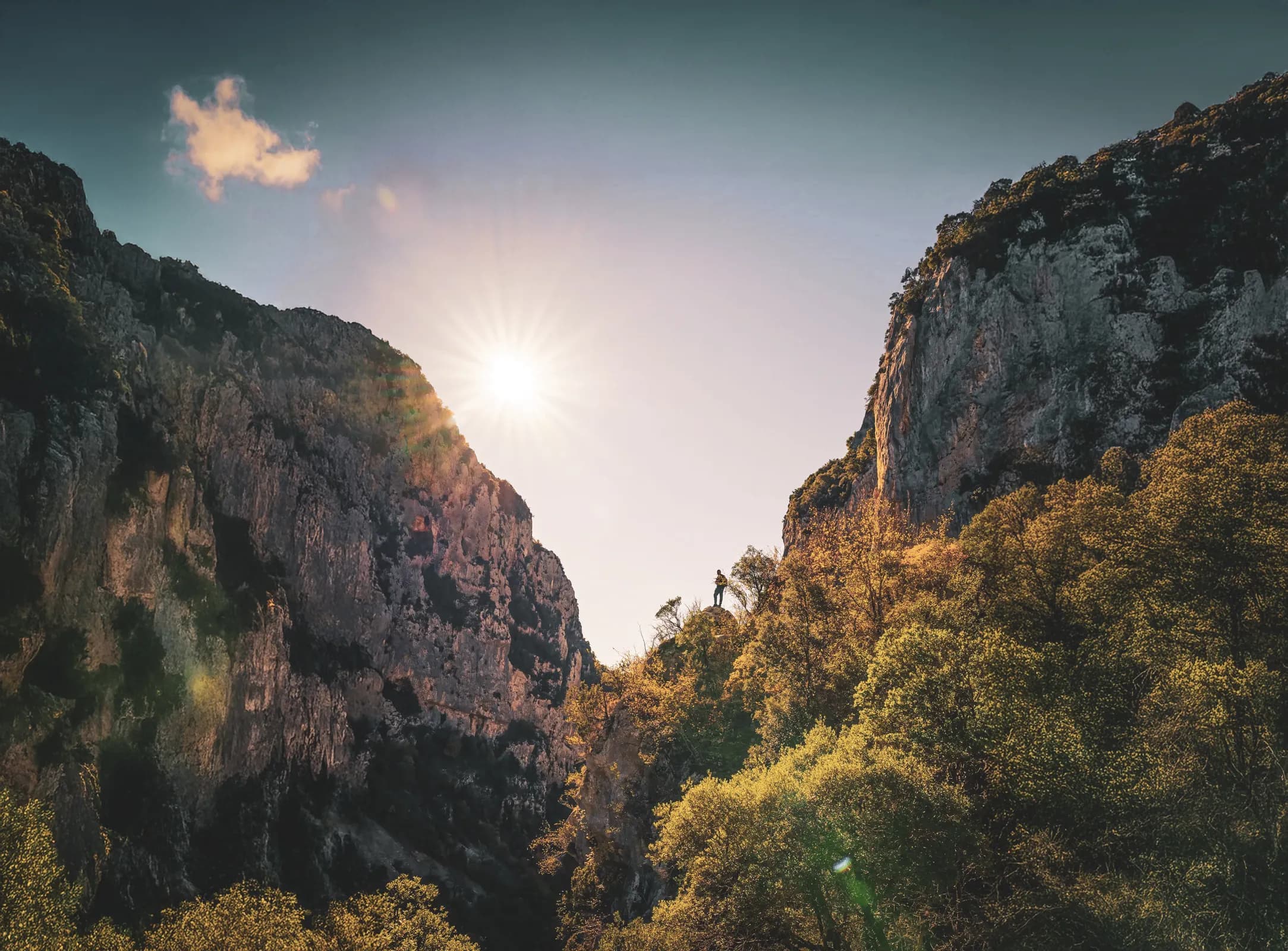 Spectacular views of the Gorges du Verdon, majestic mountains and bright sunshine.